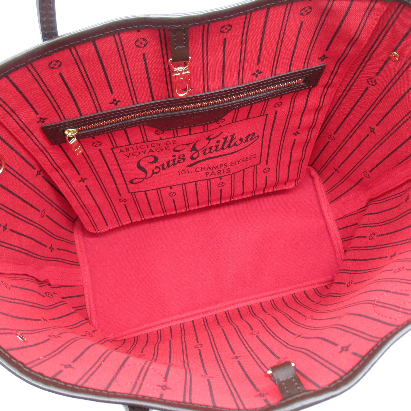 LOUIS VUITTON Damier Neverfull MM手挽袋/肩背袋啡色