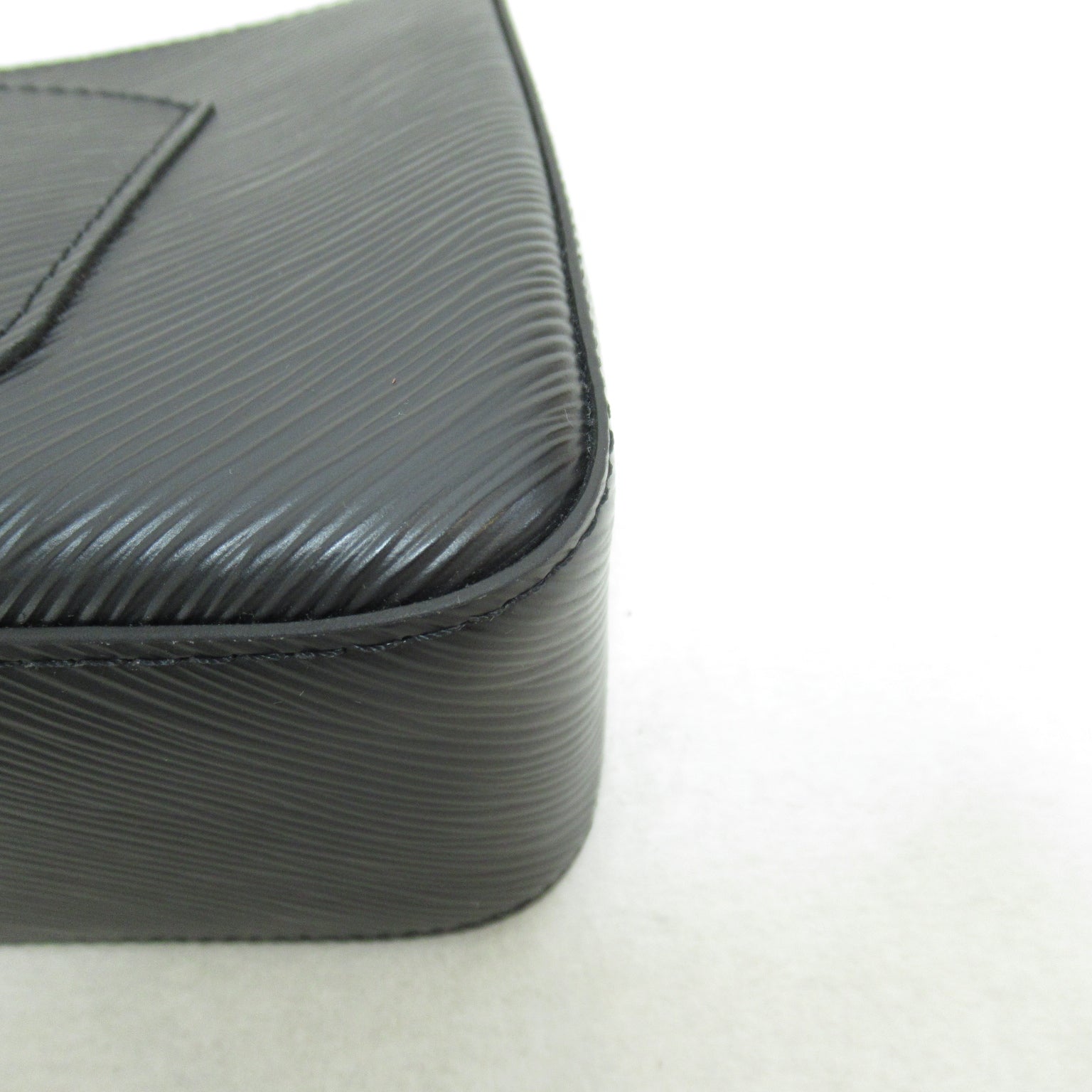 LOUIS VUITTON Epi Marelle銀扣手挽肩背兩用袋Noir/黑色
