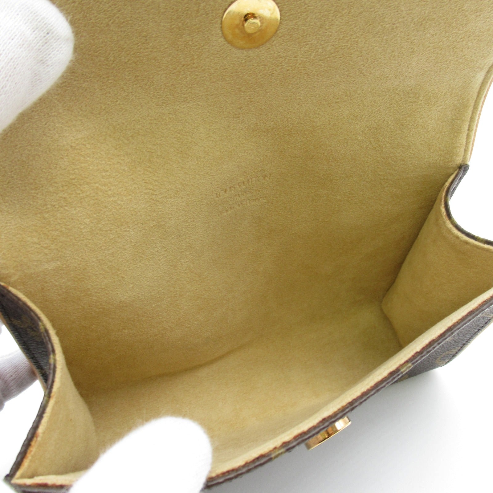 LOUIS VUITTON 【激減優惠】Monogram Pochette Florentine金扣腰包啡色