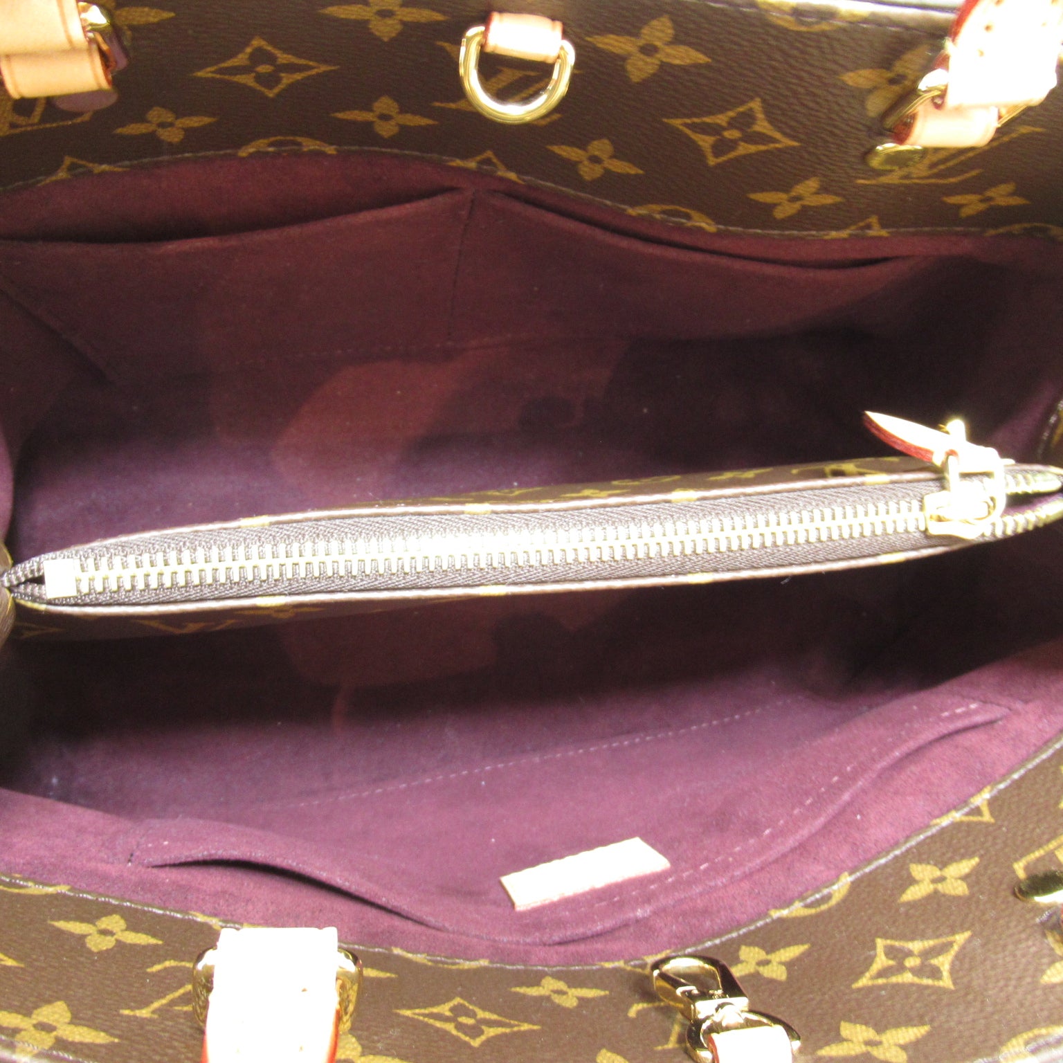 LOUIS VUITTON Monogram Montaigne MM手挽肩背兩用袋啡色