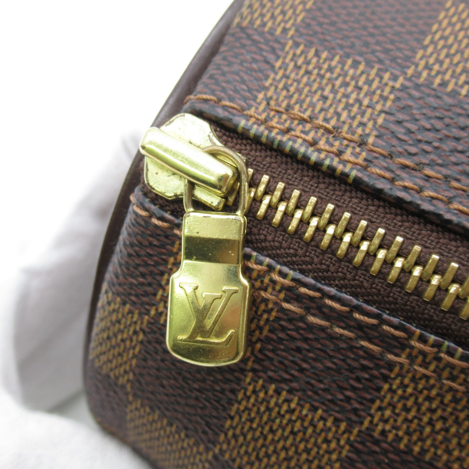 LOUIS VUITTON Monogram Papillon PM手挽袋啡色