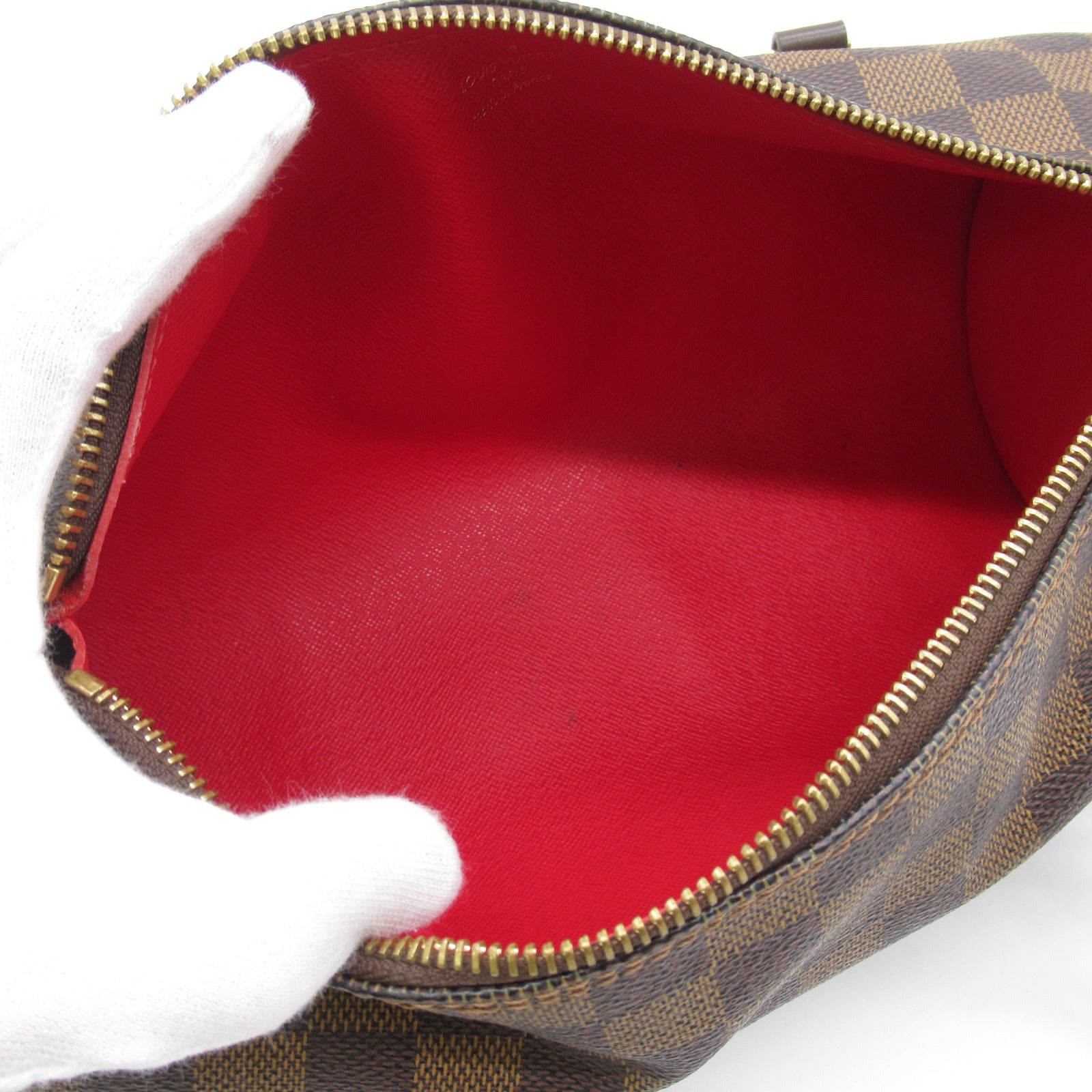 LOUIS VUITTON Monogram Papillon PM手挽袋啡色