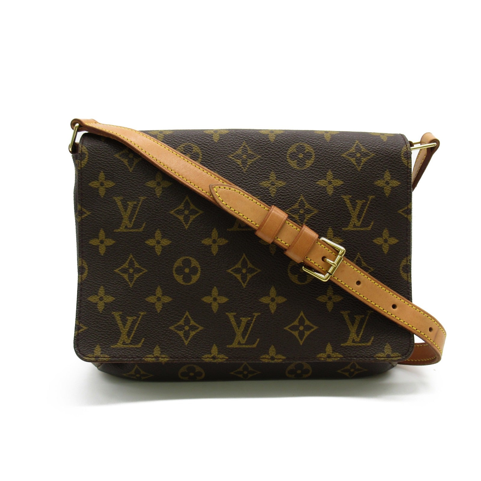 LOUIS VUITTON Monogram Musette Tango Shoulder Bag金扣肩背袋啡色