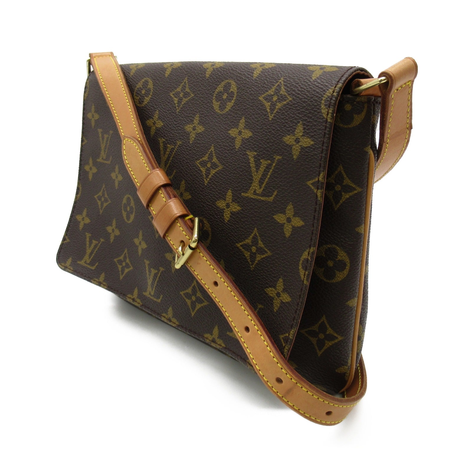 LOUIS VUITTON Monogram Musette Tango Shoulder Bag金扣肩背袋啡色