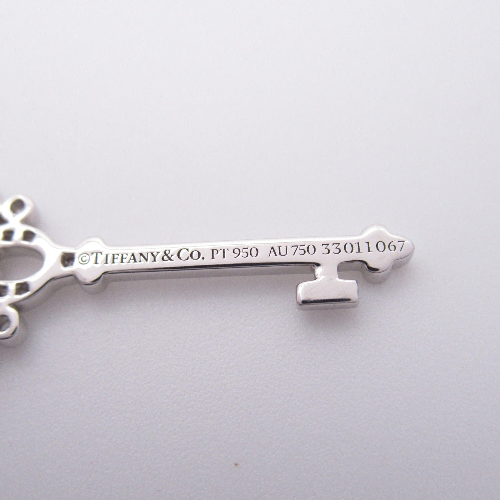 TIFFANY＆CO PT950鉑金Victoria Key Pink Diamond Necklace鑽石項鍊