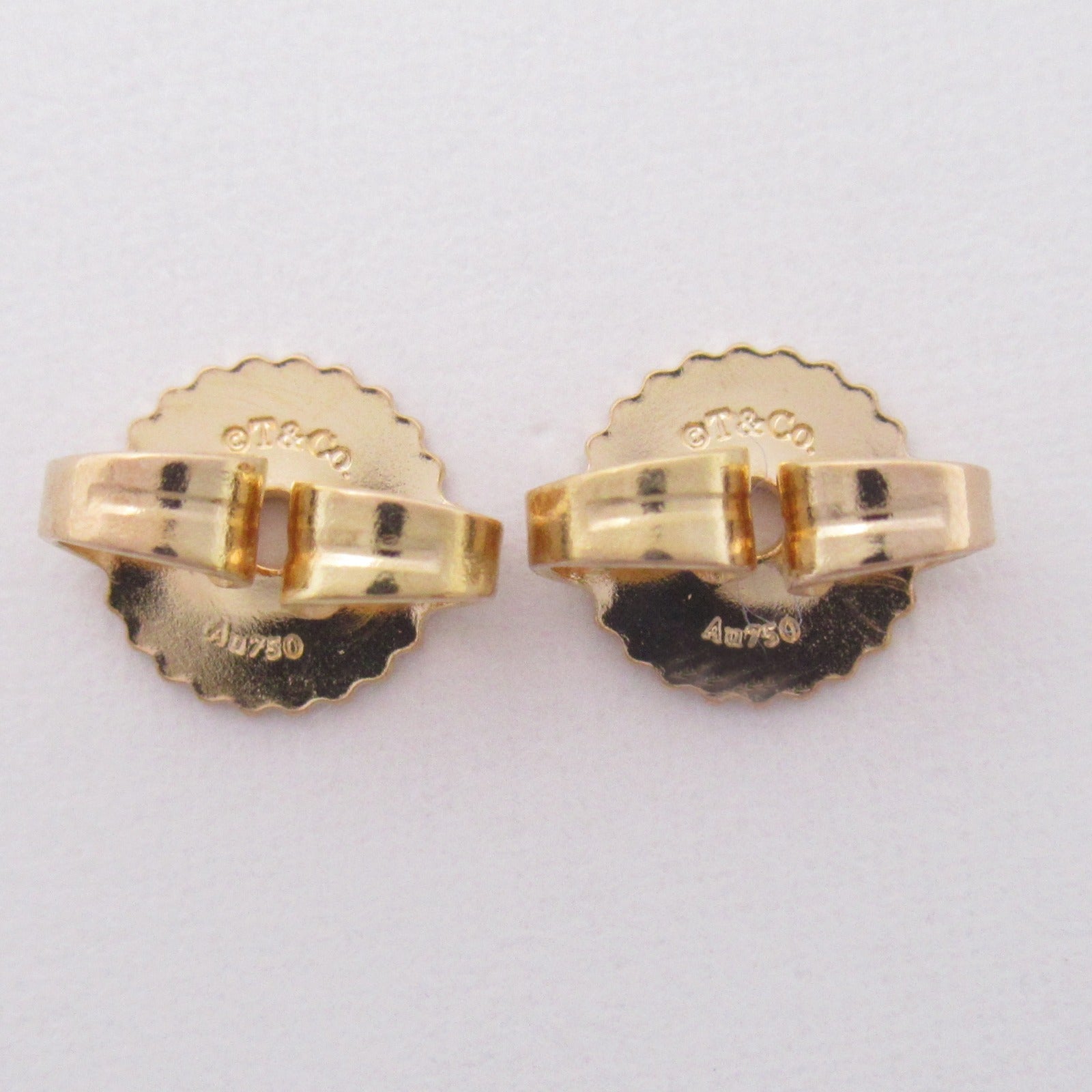 TIFFANY＆CO 18K玫瑰金T Wire Hoop Earrings耳環