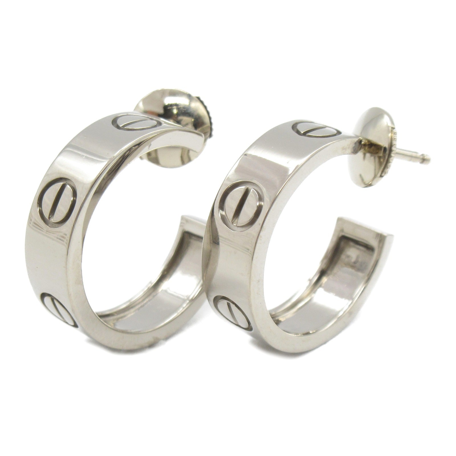 CARTIER 18K白金Love Earrings耳環