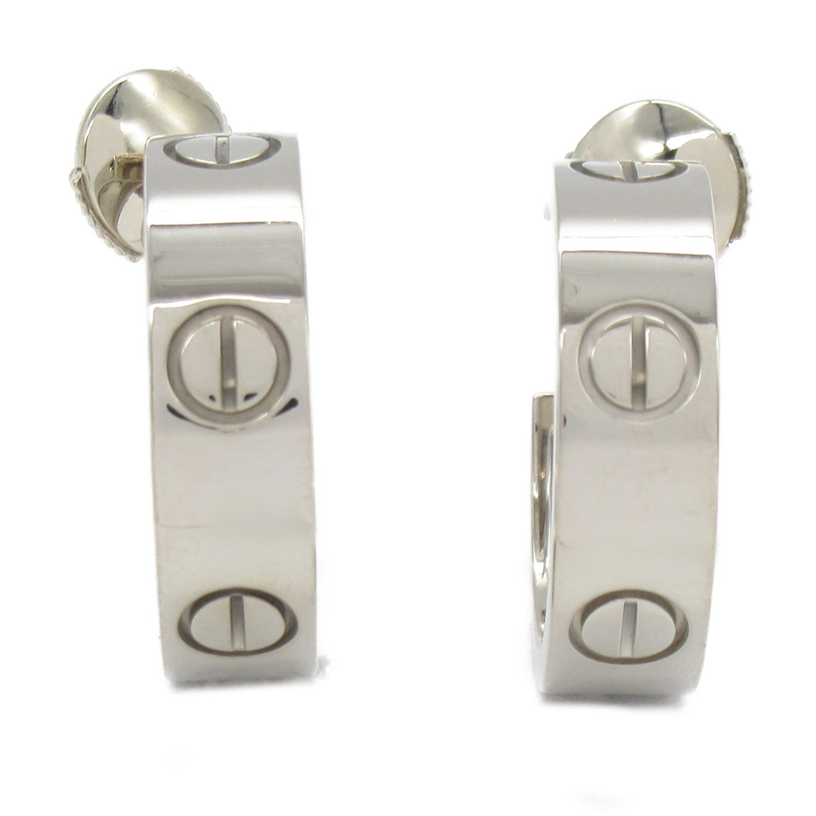 CARTIER 18K白金Love Earrings耳環