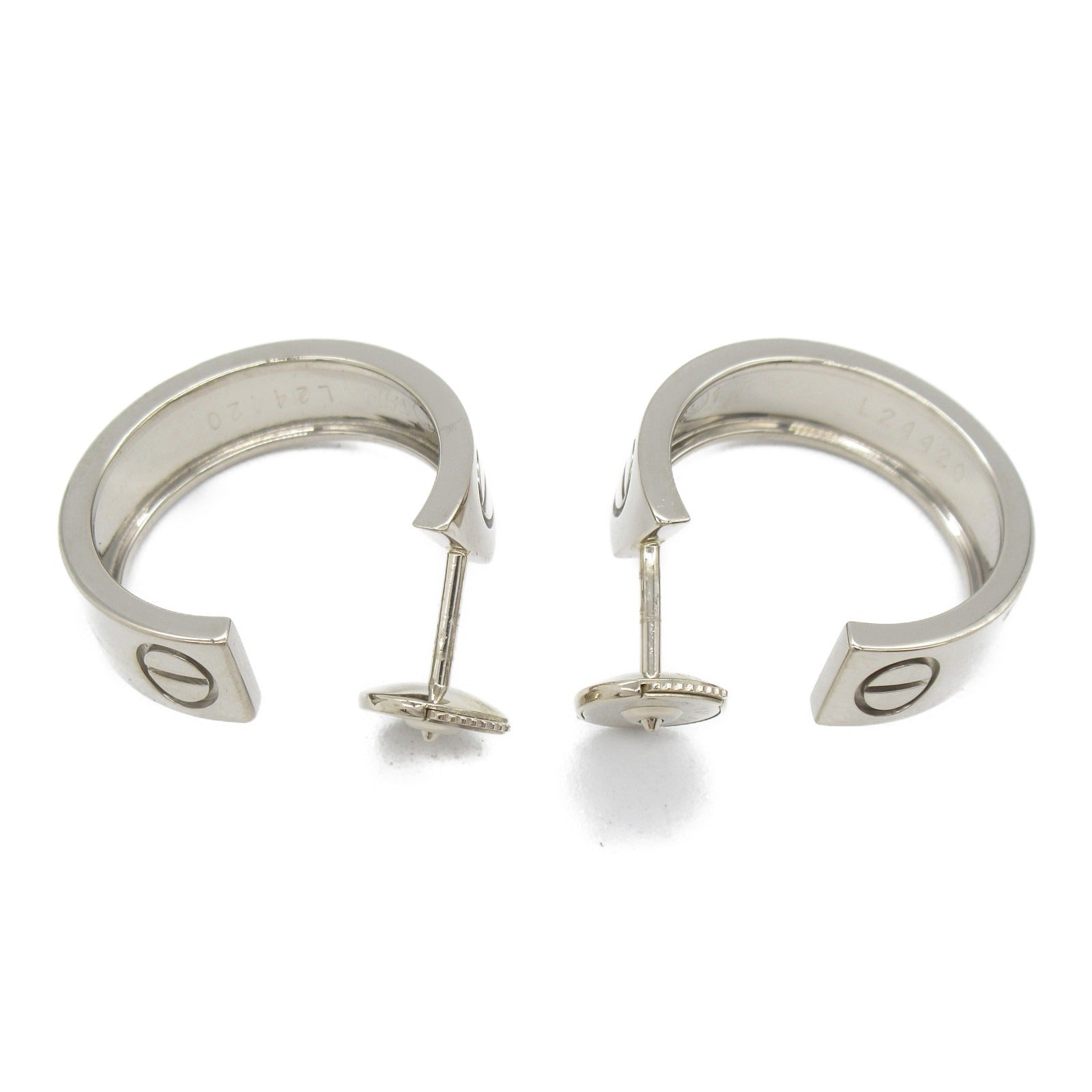CARTIER 18K白金Love Earrings耳環