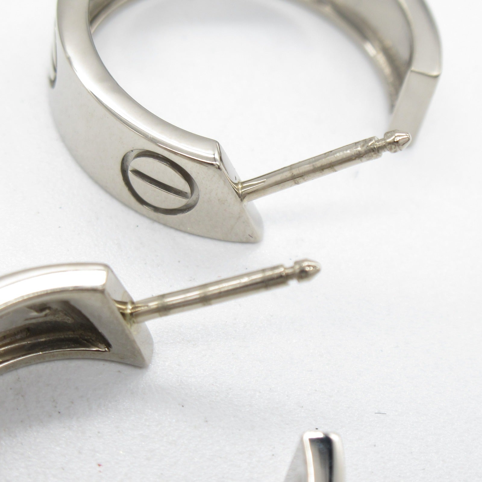 CARTIER 18K白金Love Earrings耳環