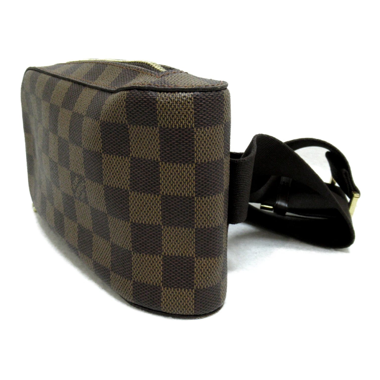 LOUIS VUITTON 【激減優惠】Damier Ebene Geronimos金扣腰包啡色