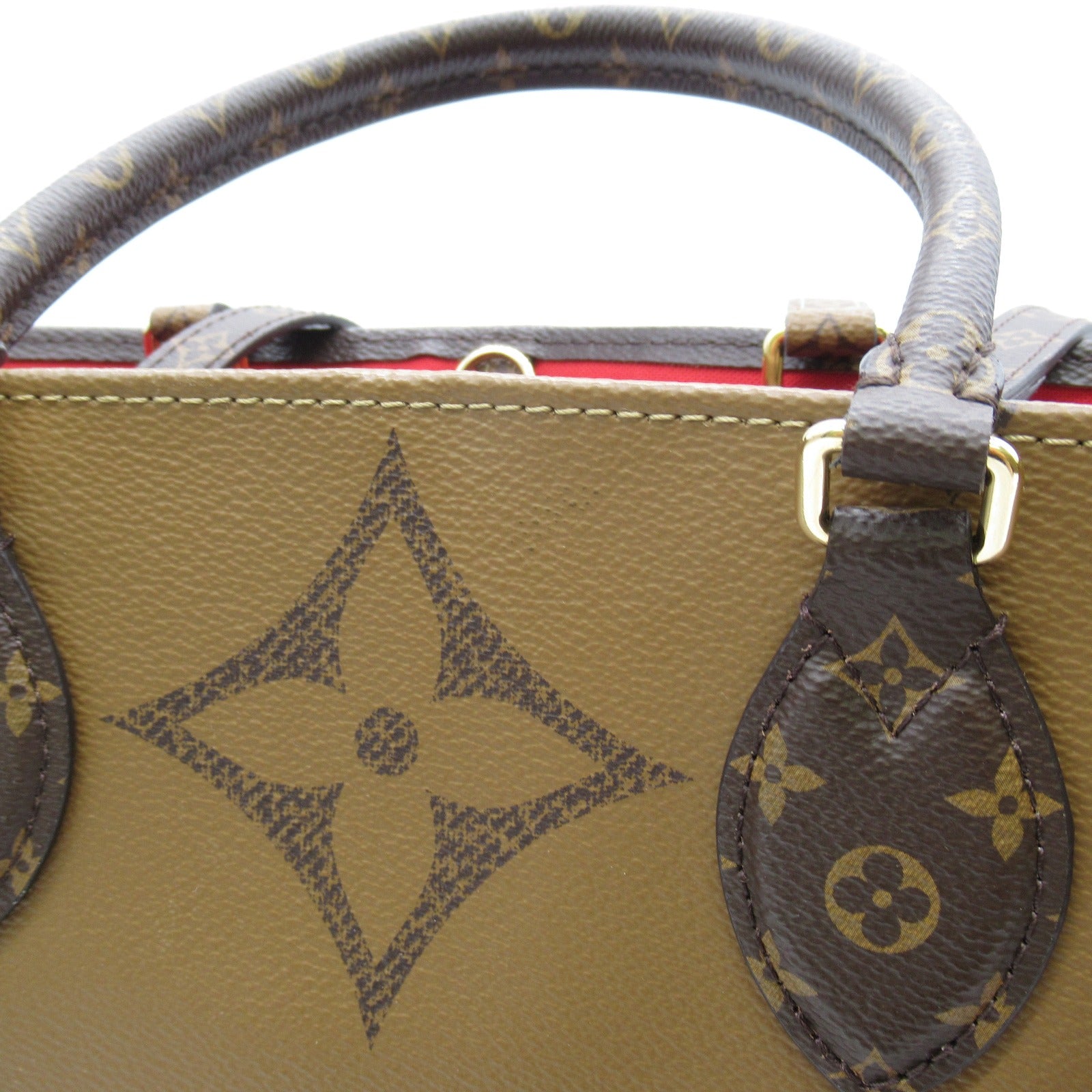 LOUIS VUITTON 【激減優惠】Monogram Giant OnTheGo GM金扣手挽肩背兩用袋啡色
