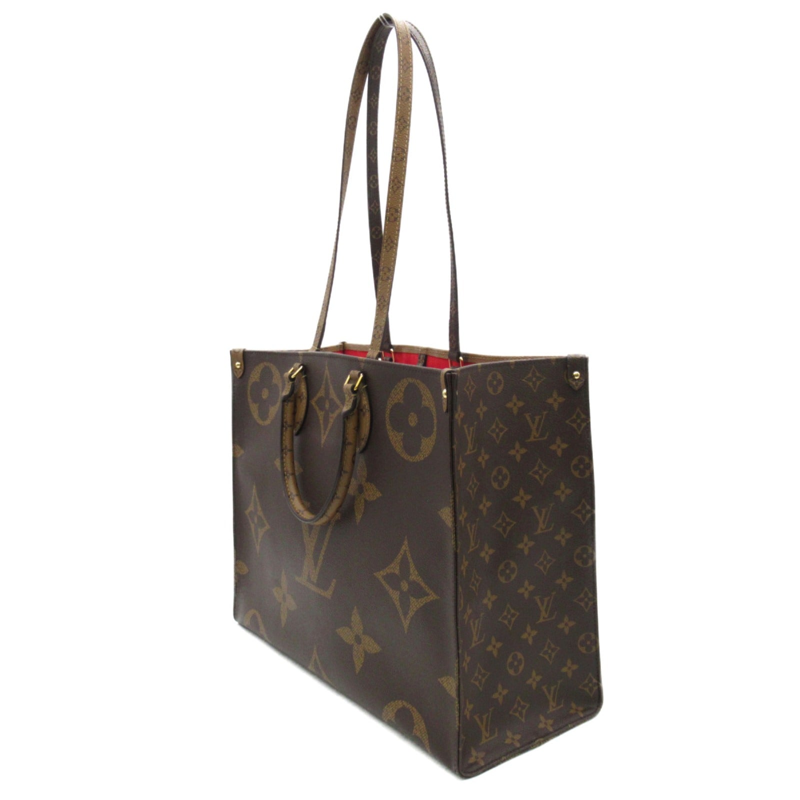 LOUIS VUITTON 【激減優惠】Monogram Giant OnTheGo GM金扣手挽肩背兩用袋啡色
