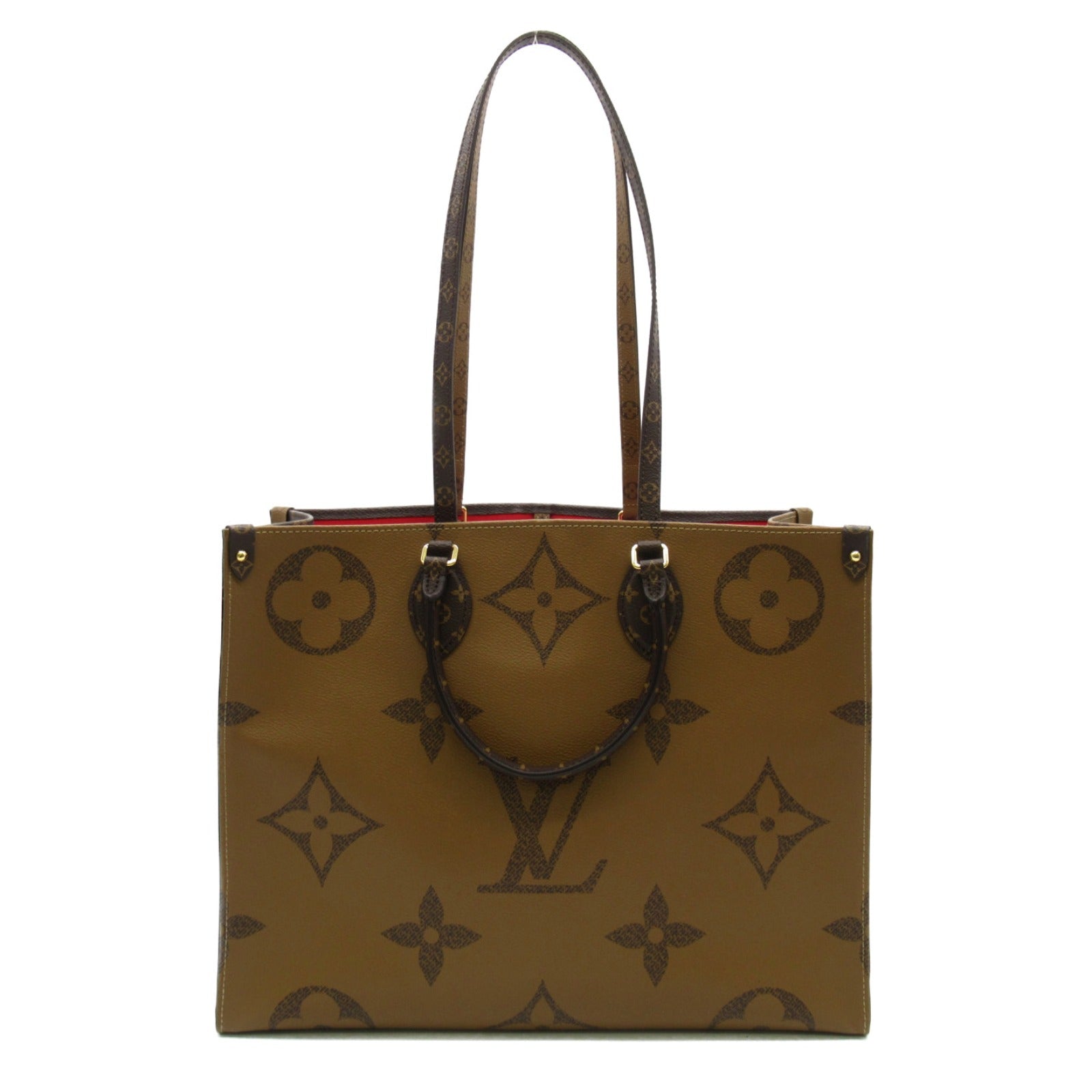 LOUIS VUITTON 【激減優惠】Monogram Giant OnTheGo GM金扣手挽肩背兩用袋啡色