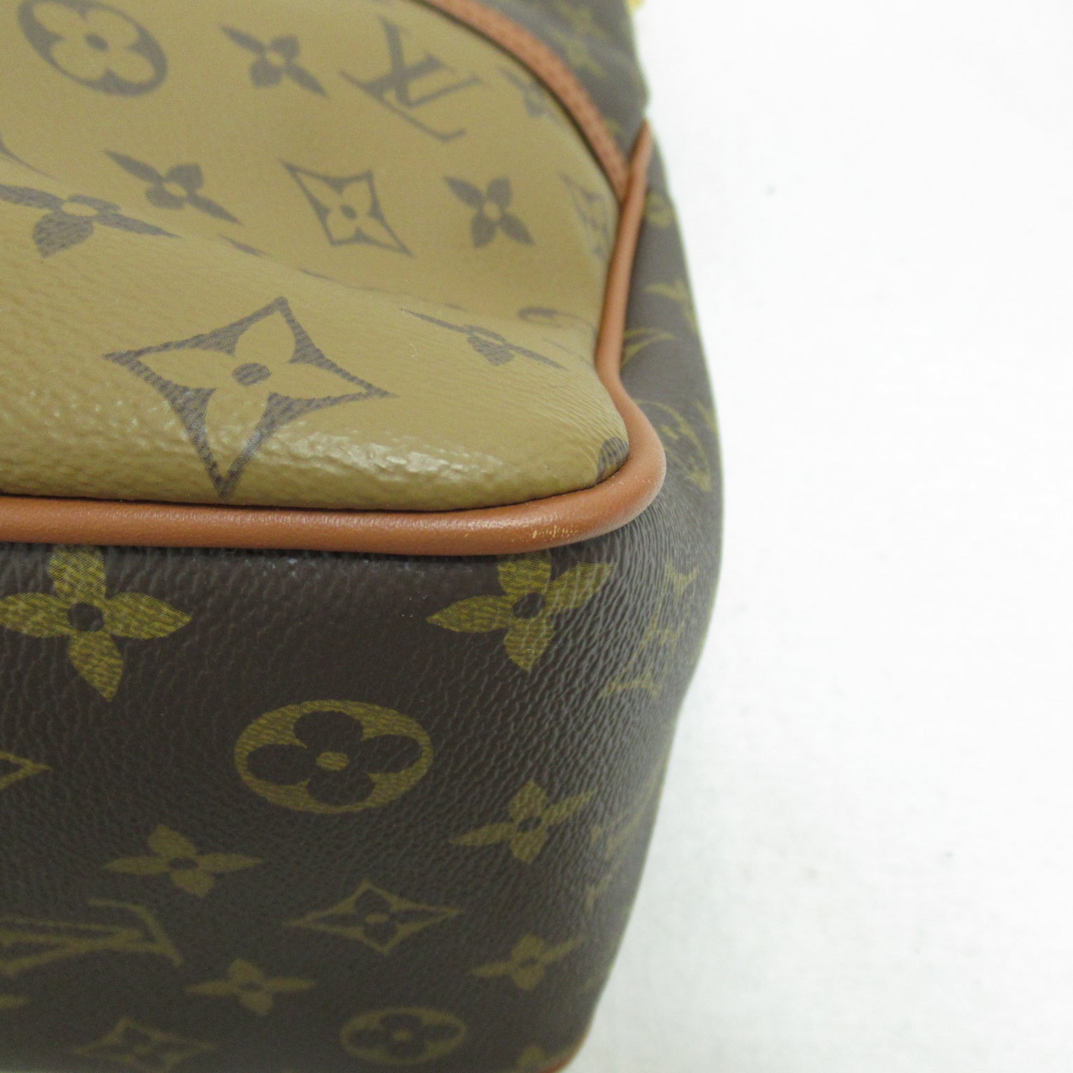 LOUIS VUITTON Monogram Reverse Hobo Dauphine MM金扣手挽肩背兩用袋啡色