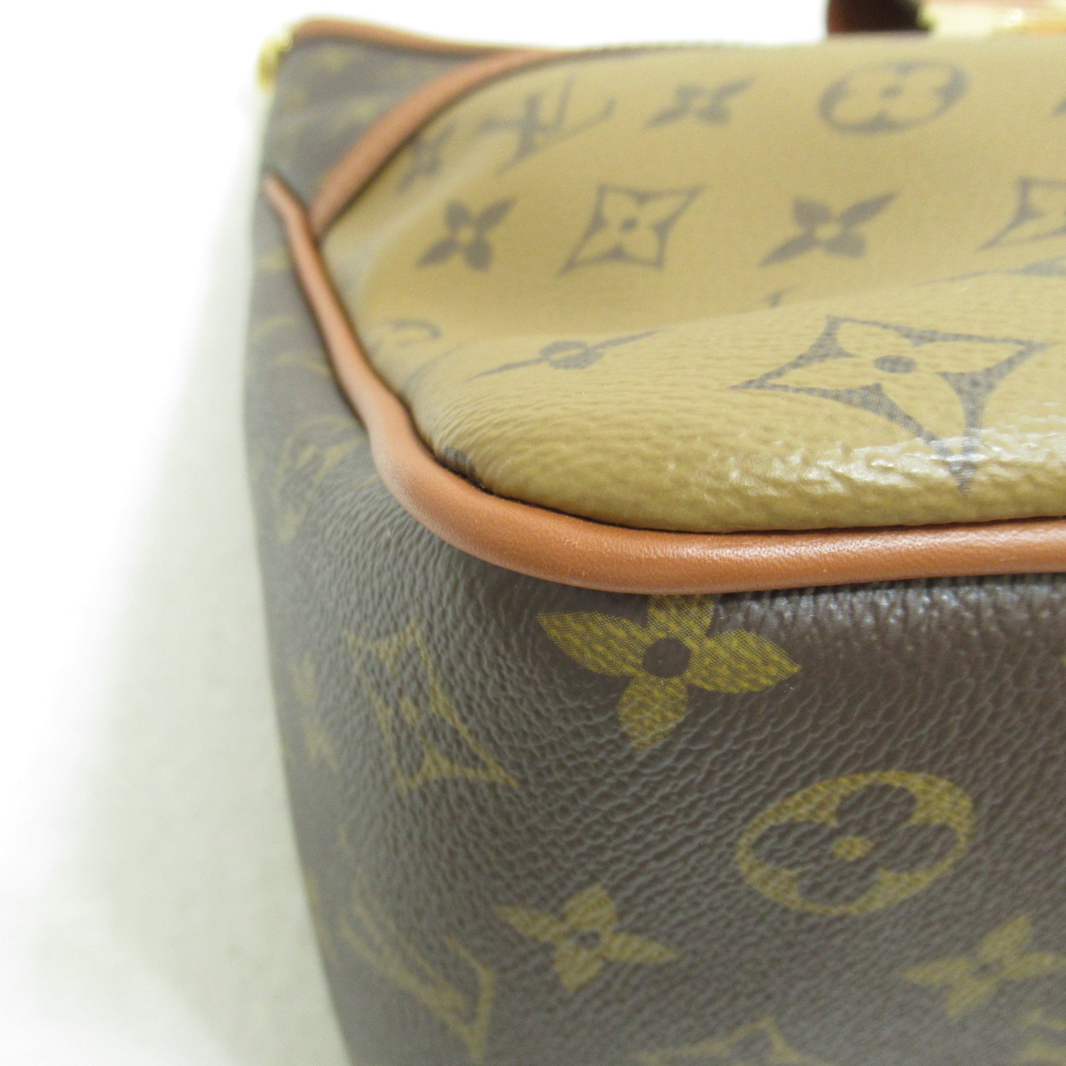LOUIS VUITTON Monogram Reverse Hobo Dauphine MM金扣手挽肩背兩用袋啡色