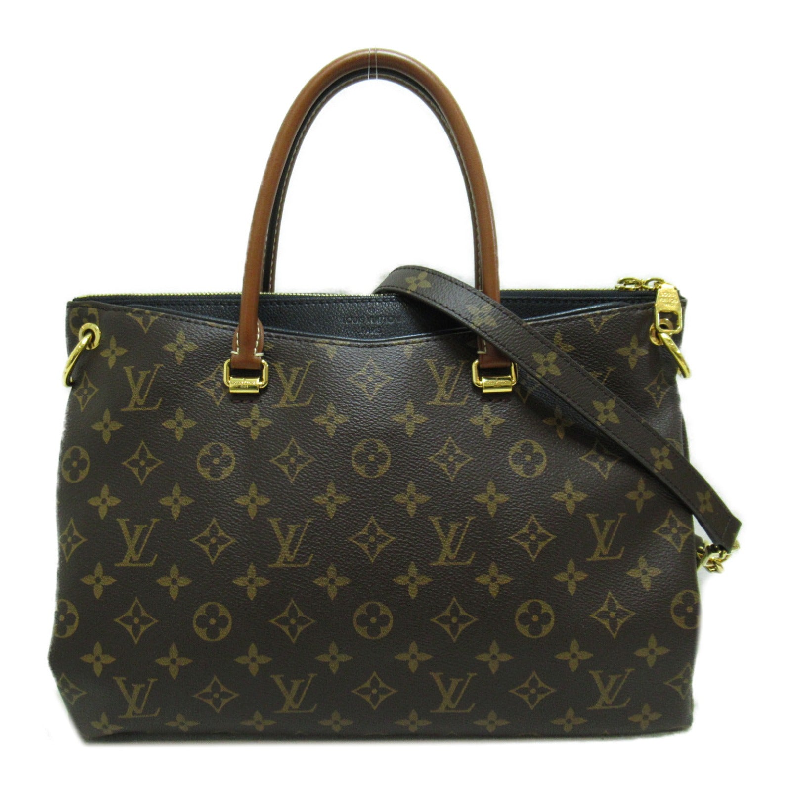 LOUIS VUITTON Monogram Pallas金扣手挽肩背兩用袋啡色