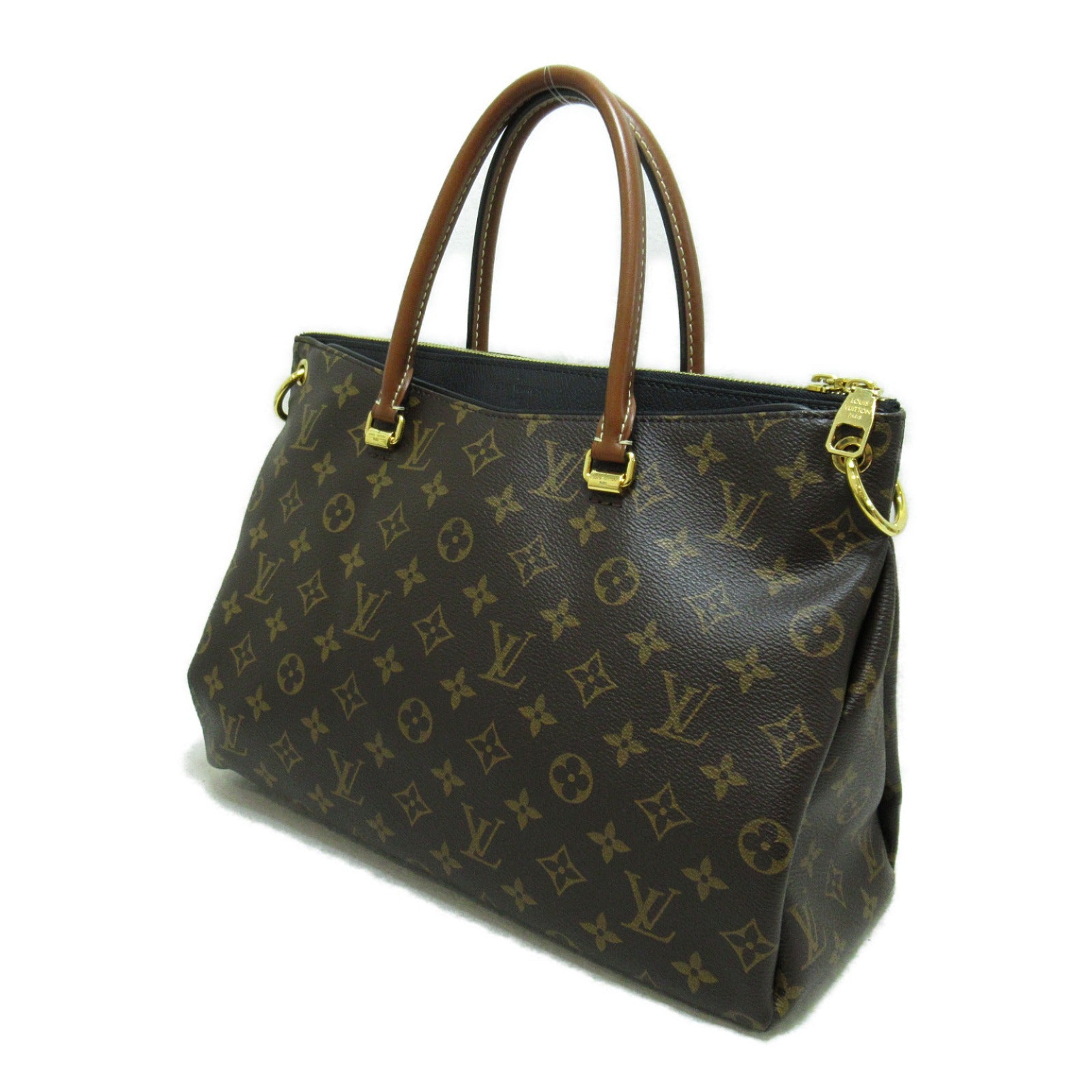 LOUIS VUITTON Monogram Pallas金扣手挽肩背兩用袋啡色