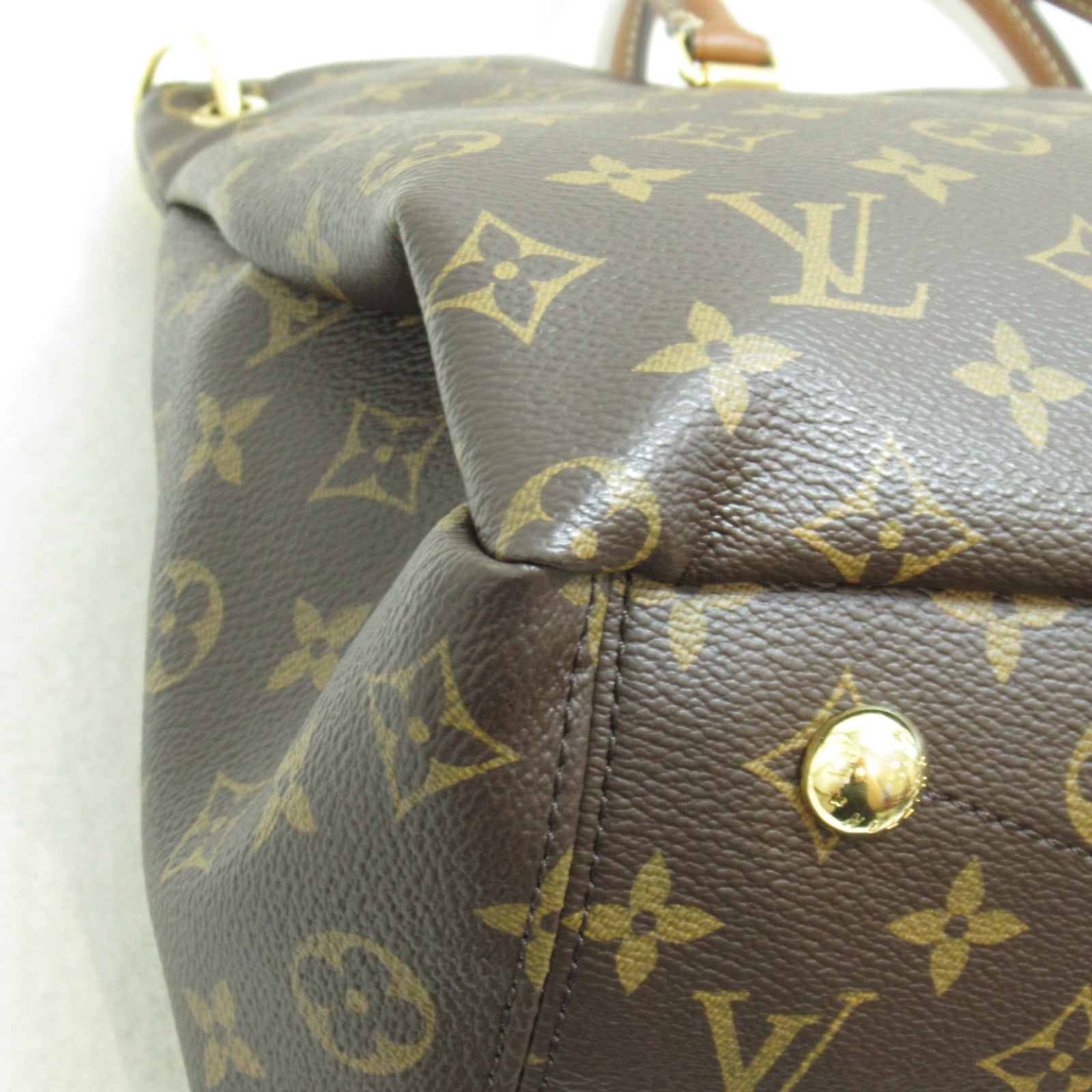 LOUIS VUITTON Monogram Pallas金扣手挽肩背兩用袋啡色
