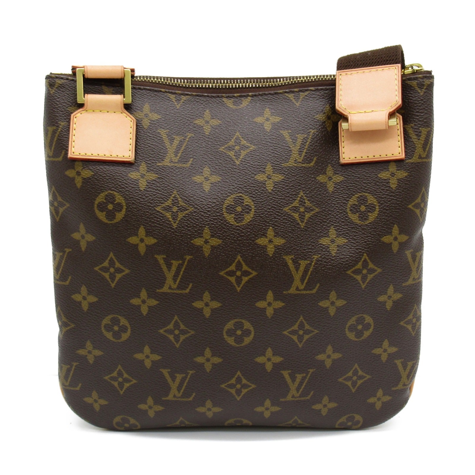 LOUIS VUITTON Monogram Pochette Bosphore金扣肩背袋啡色
