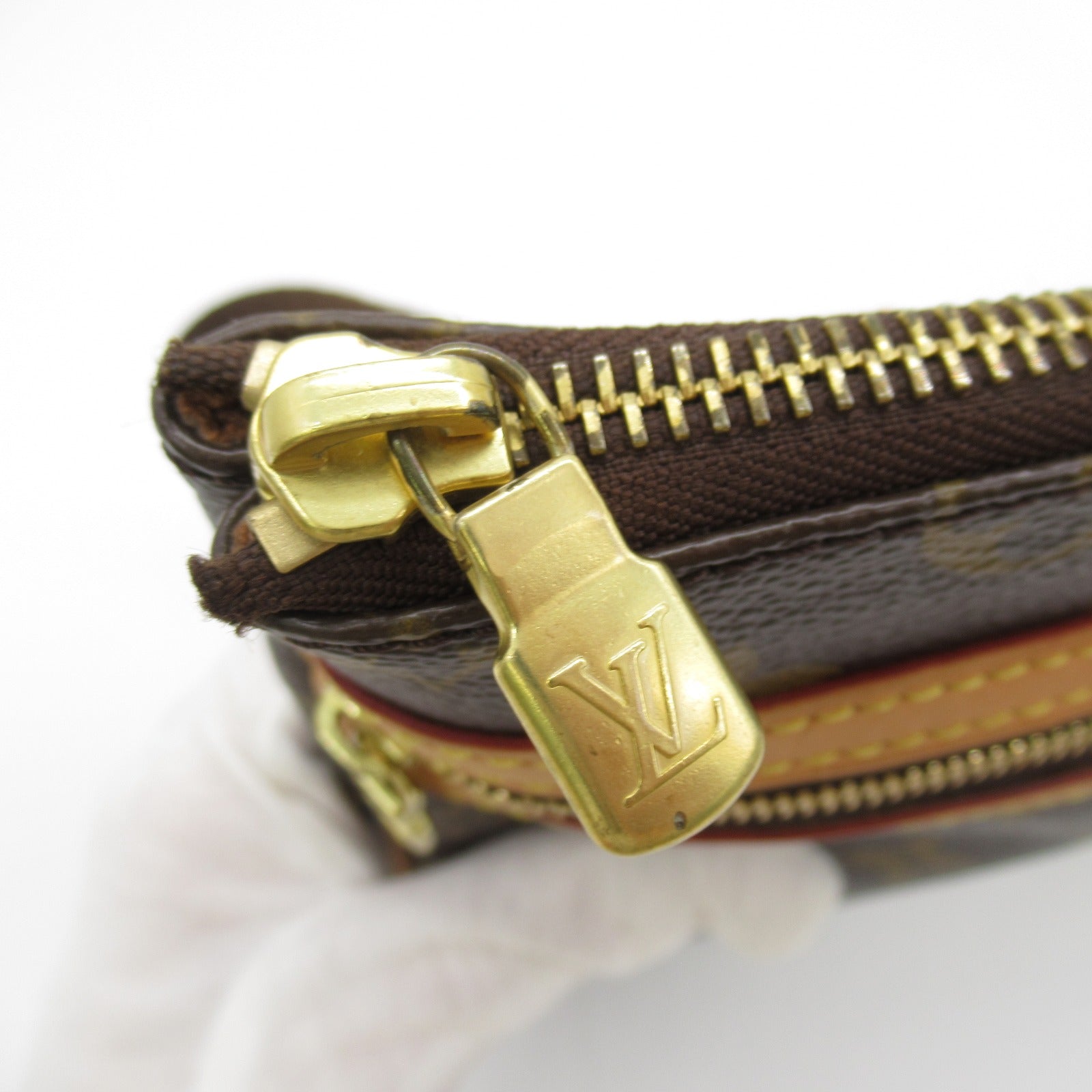 LOUIS VUITTON Monogram Pochette Bosphore金扣肩背袋啡色