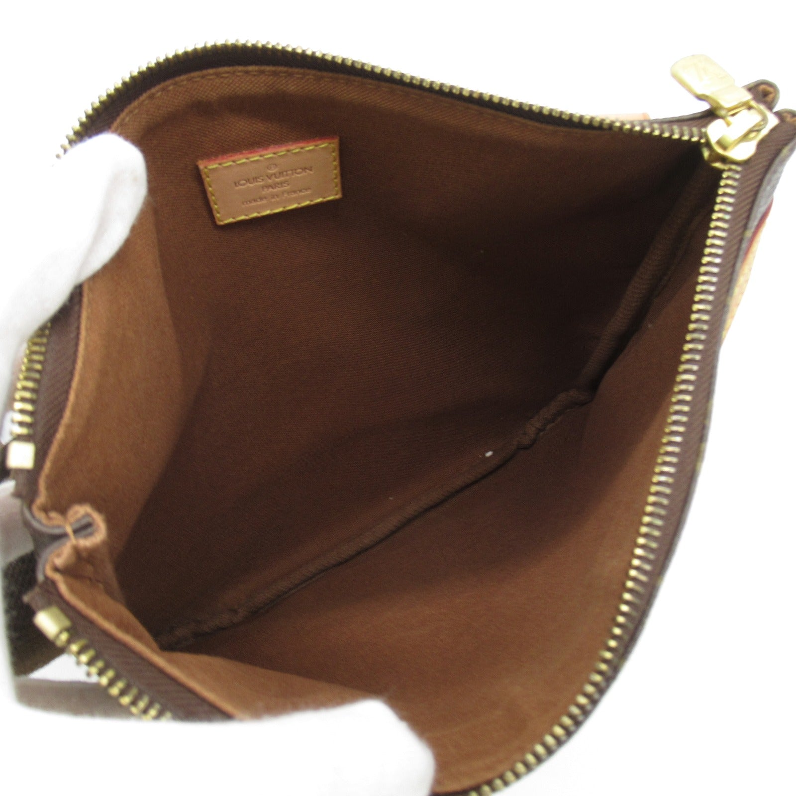 LOUIS VUITTON Monogram Pochette Bosphore金扣肩背袋啡色