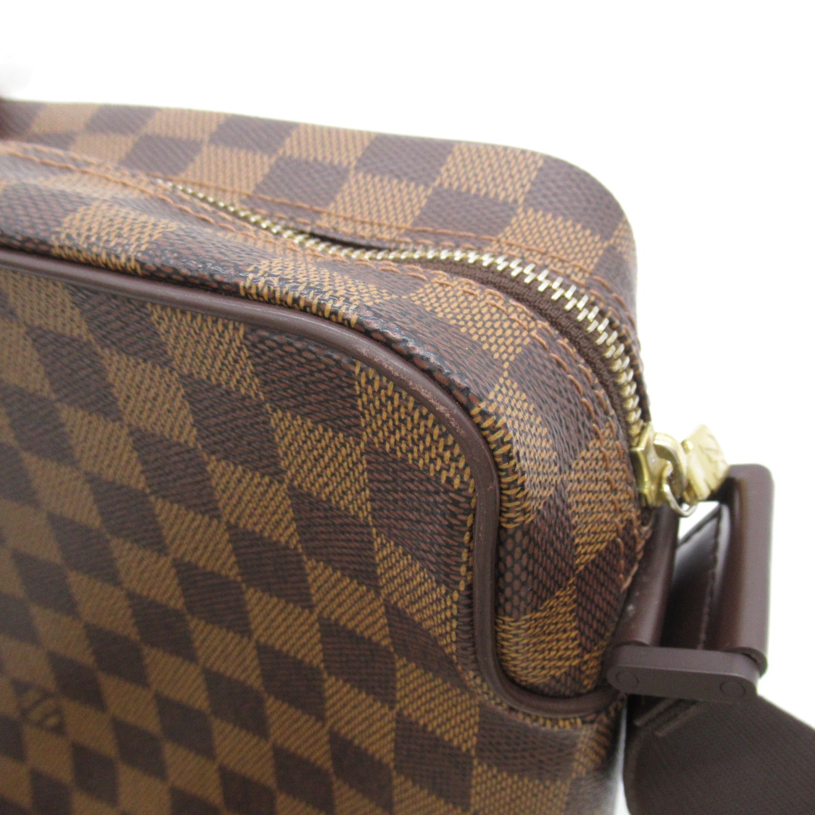 LOUIS VUITTON Damier Oraf PM金扣肩背袋啡色