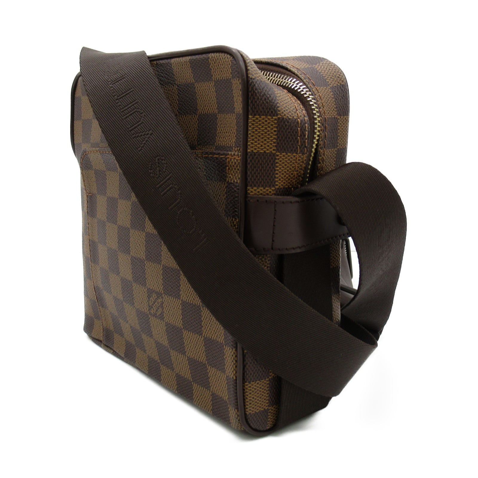 LOUIS VUITTON Damier Oraf PM金扣肩背袋啡色