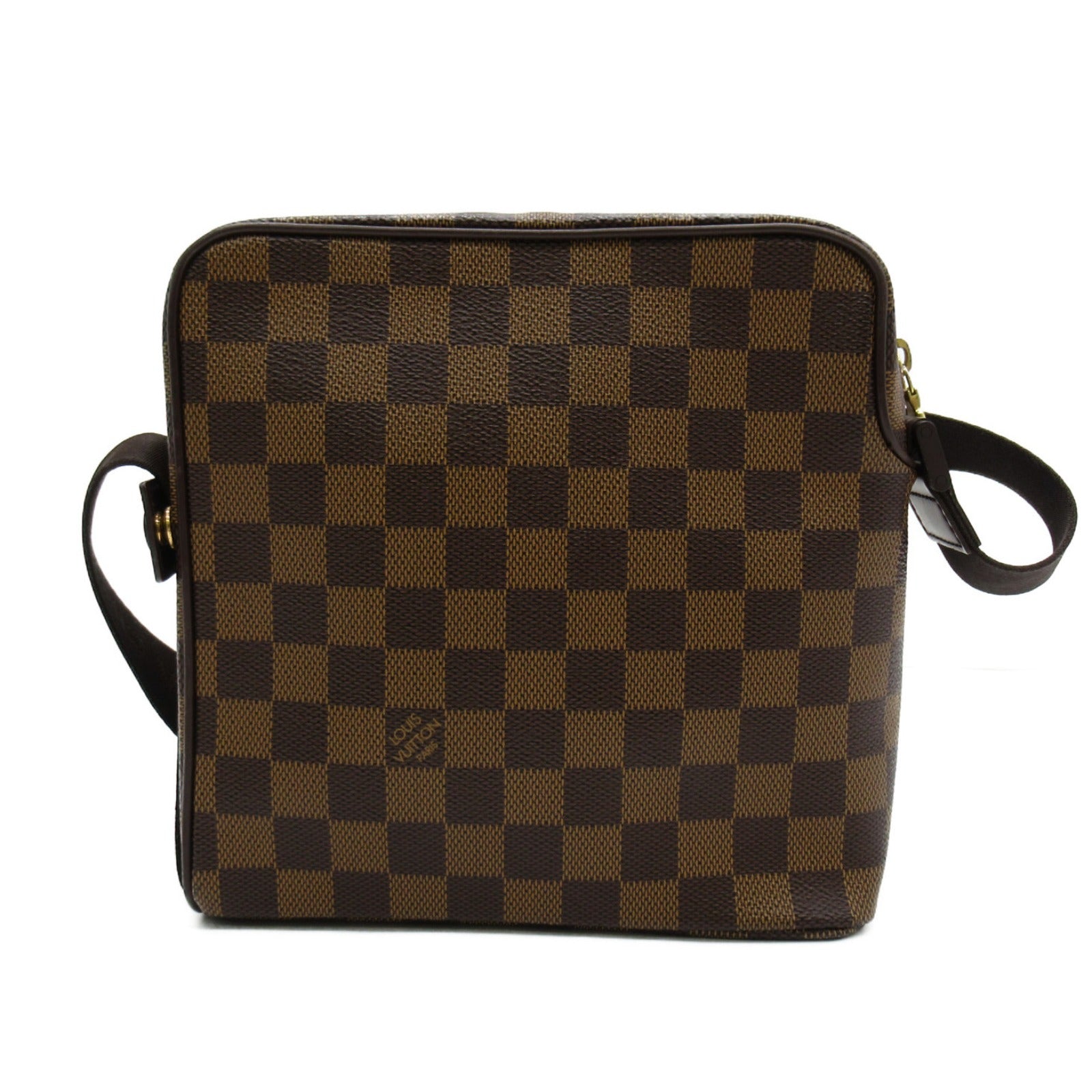 LOUIS VUITTON Damier Oraf PM金扣肩背袋啡色
