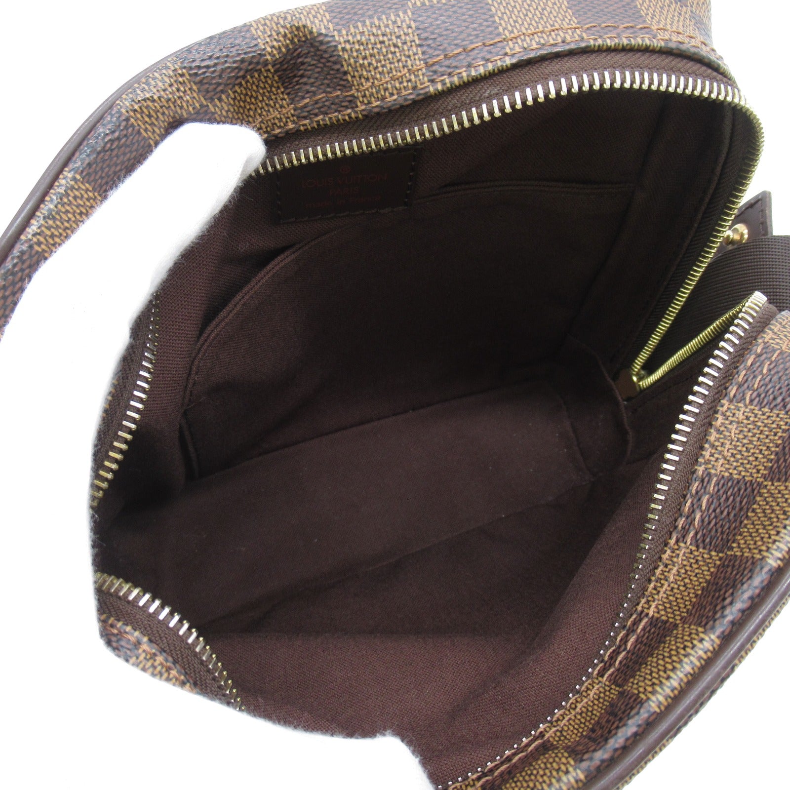 LOUIS VUITTON Damier Oraf PM金扣肩背袋啡色