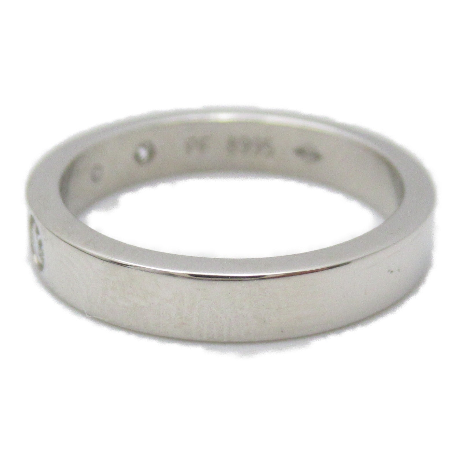 CARTIER PT950鉑金C De Wedding Ring 2 Diamonds鑽石戒指Cartier#47/US#4