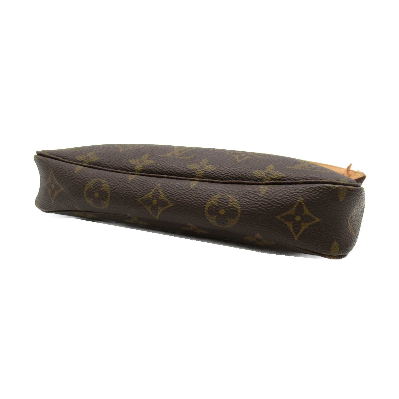 LOUIS VUITTON Monogram Pochette Pouch金扣手提袋啡色