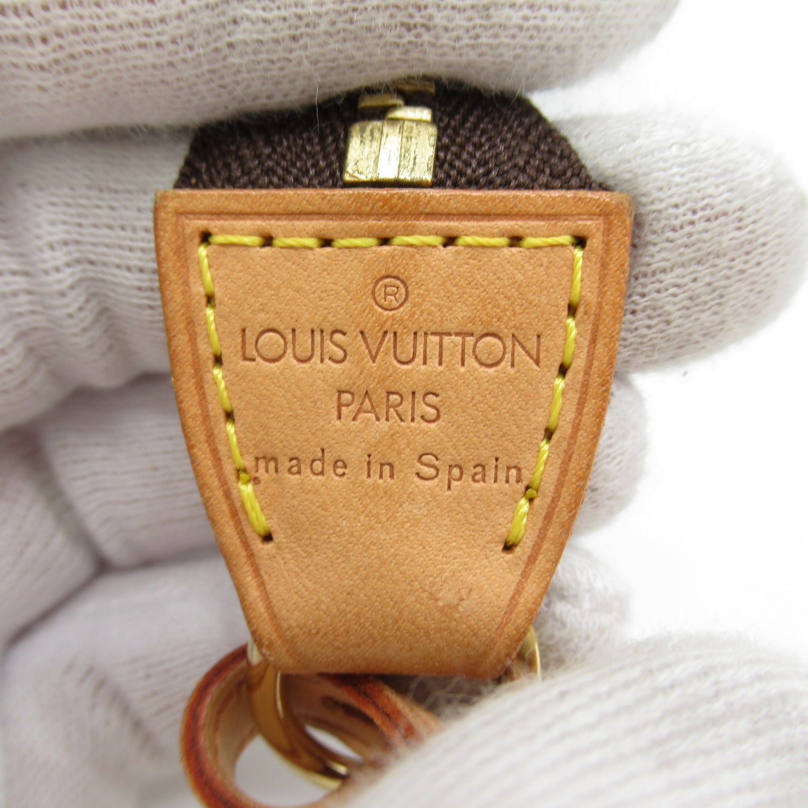 LOUIS VUITTON Monogram Pochette Pouch金扣手提袋啡色