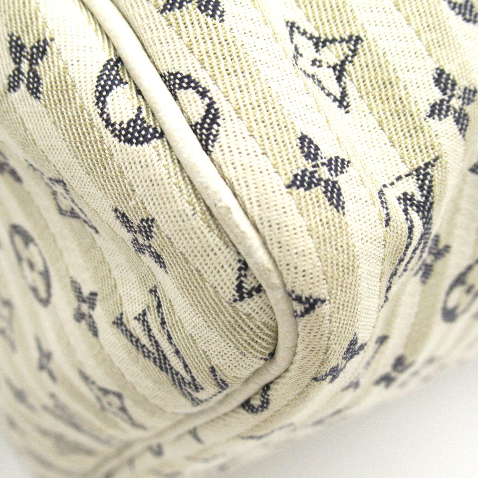LOUIS VUITTON Monogram Mini Lin Speedy 30金扣手挽袋白色