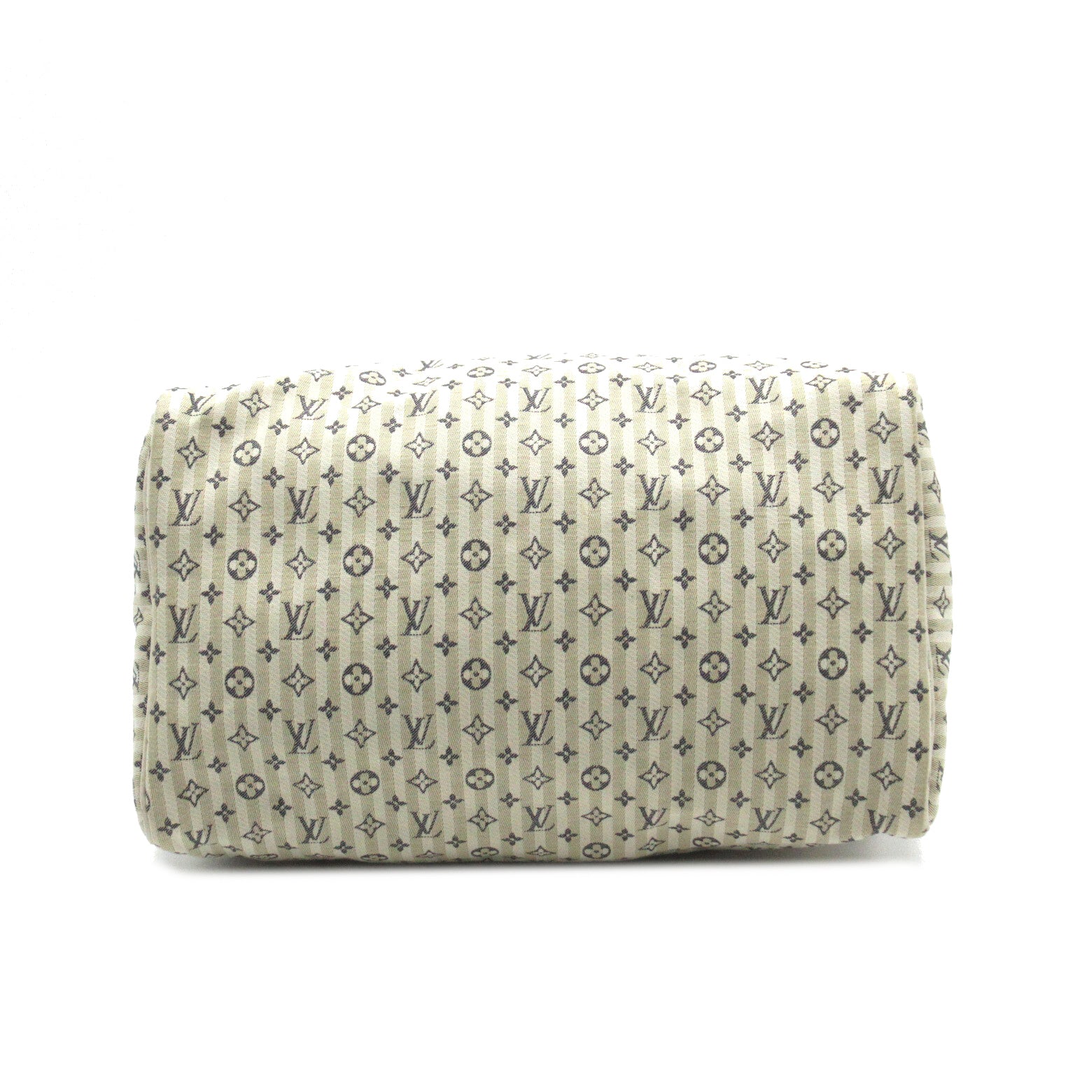 LOUIS VUITTON Monogram Mini Lin Speedy 30金扣手挽袋白色