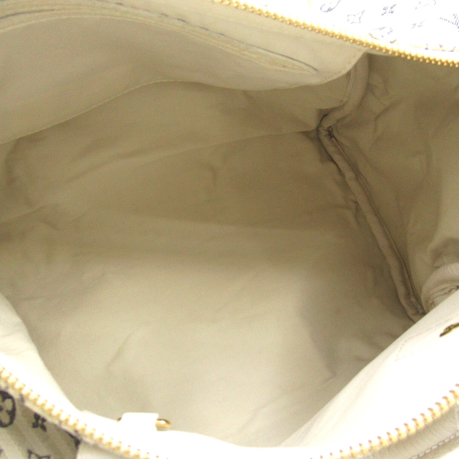LOUIS VUITTON Monogram Mini Lin Speedy 30金扣手挽袋白色