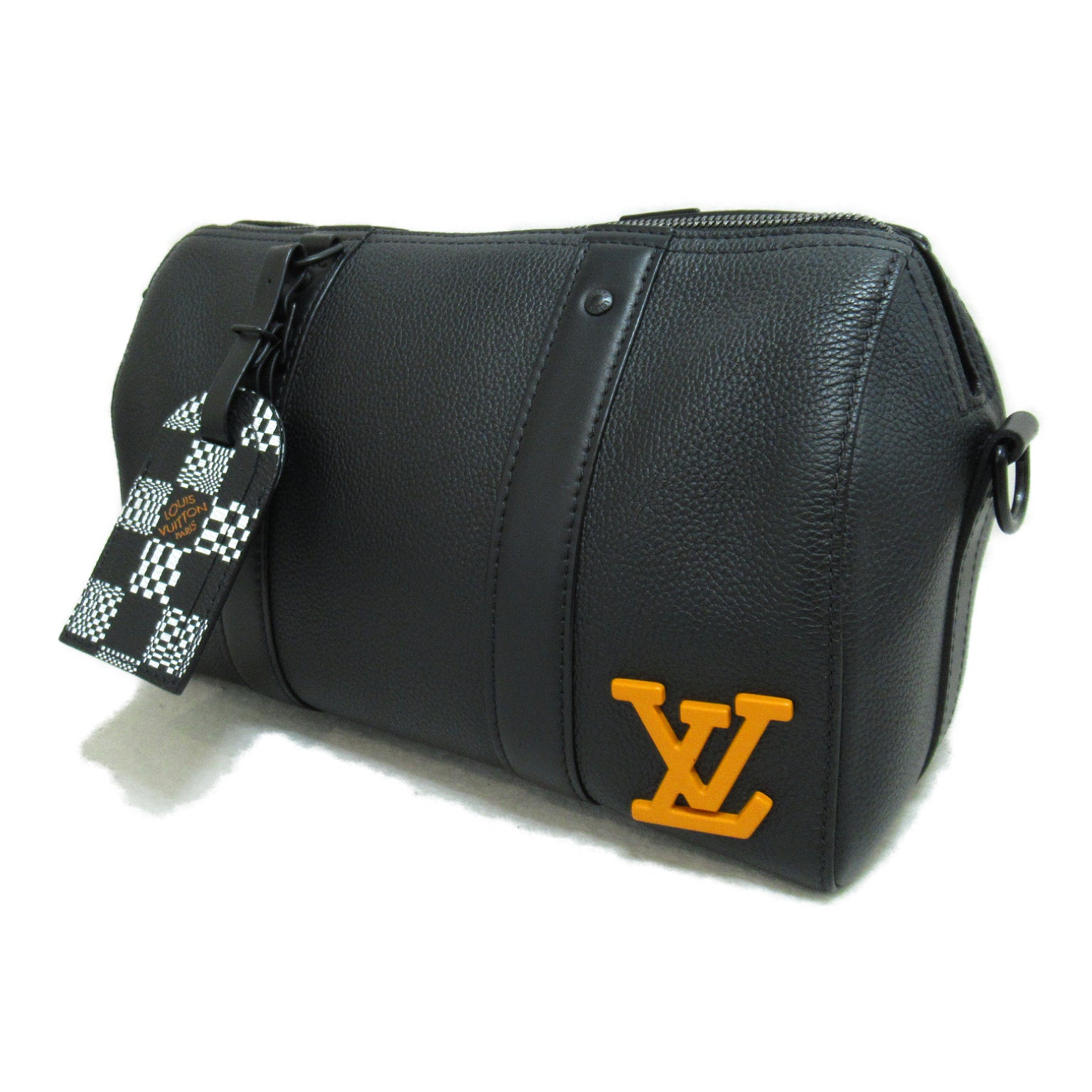 LOUIS VUITTON Damier Distorted City Keepall肩背袋黑色