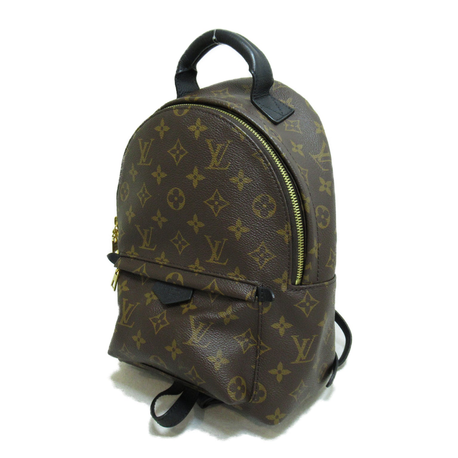 LOUIS VUITTON Monogram Palm Springs PM金扣背包啡色