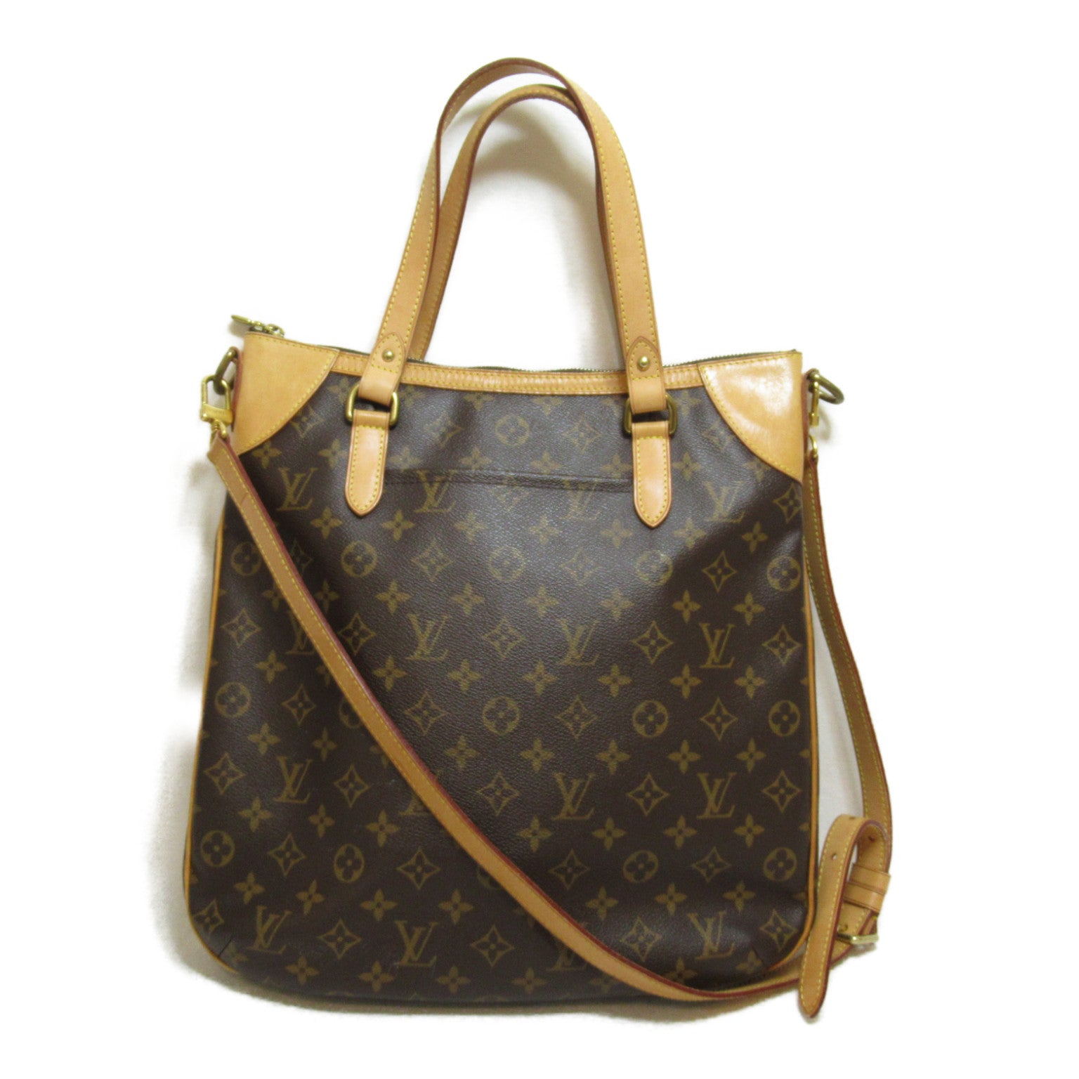 LOUIS VUITTON Monogram Odeon GM金扣手挽肩背兩用袋啡色
