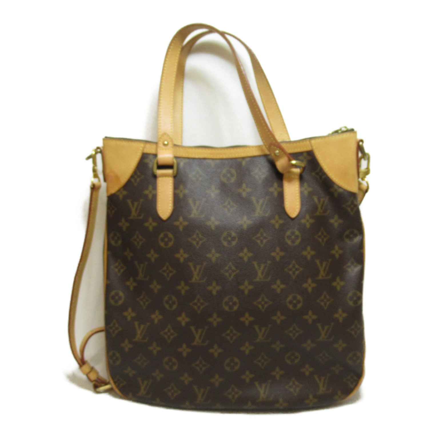 LOUIS VUITTON Monogram Odeon GM金扣手挽肩背兩用袋啡色