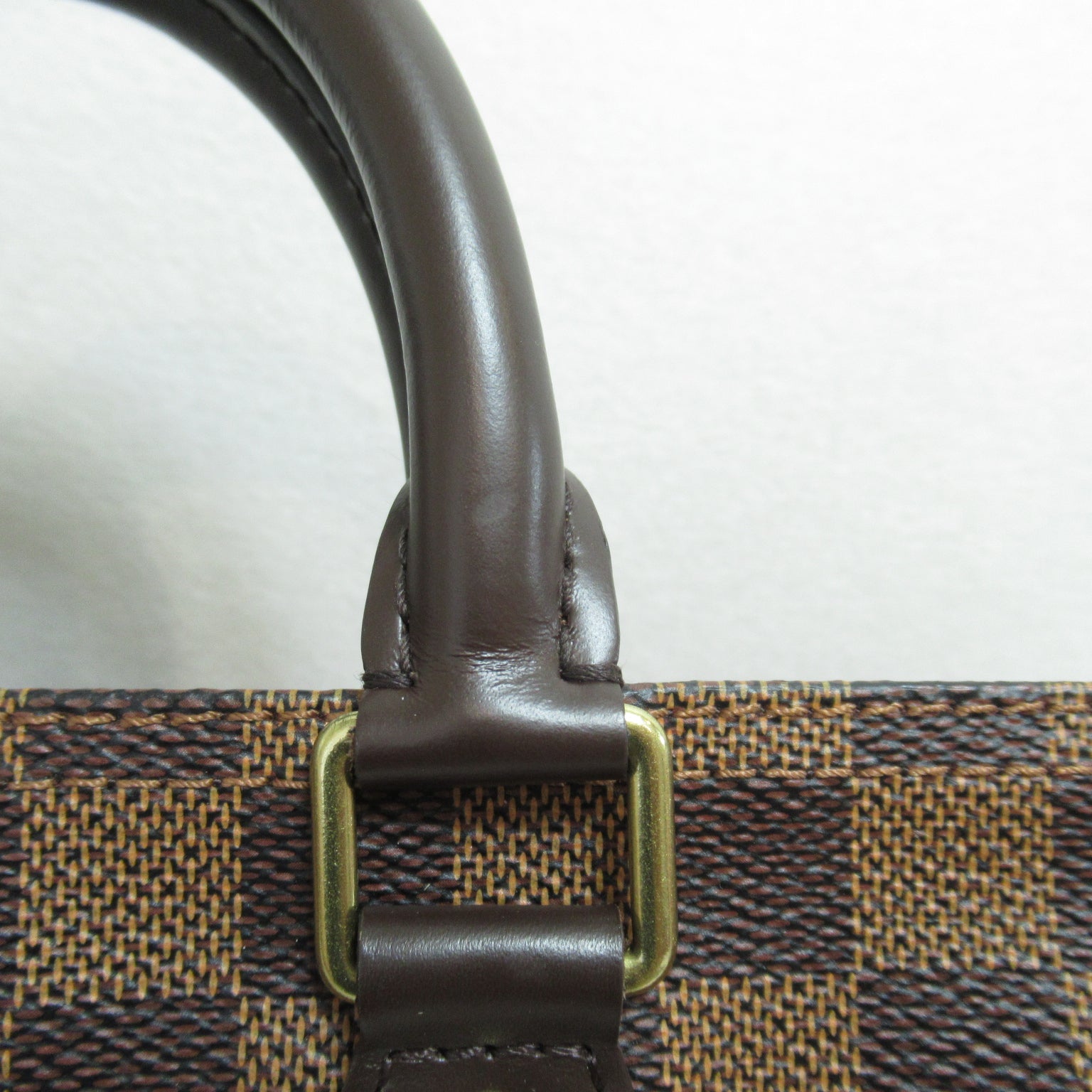 LOUIS VUITTON Damier Speedy 35金扣手挽袋啡色