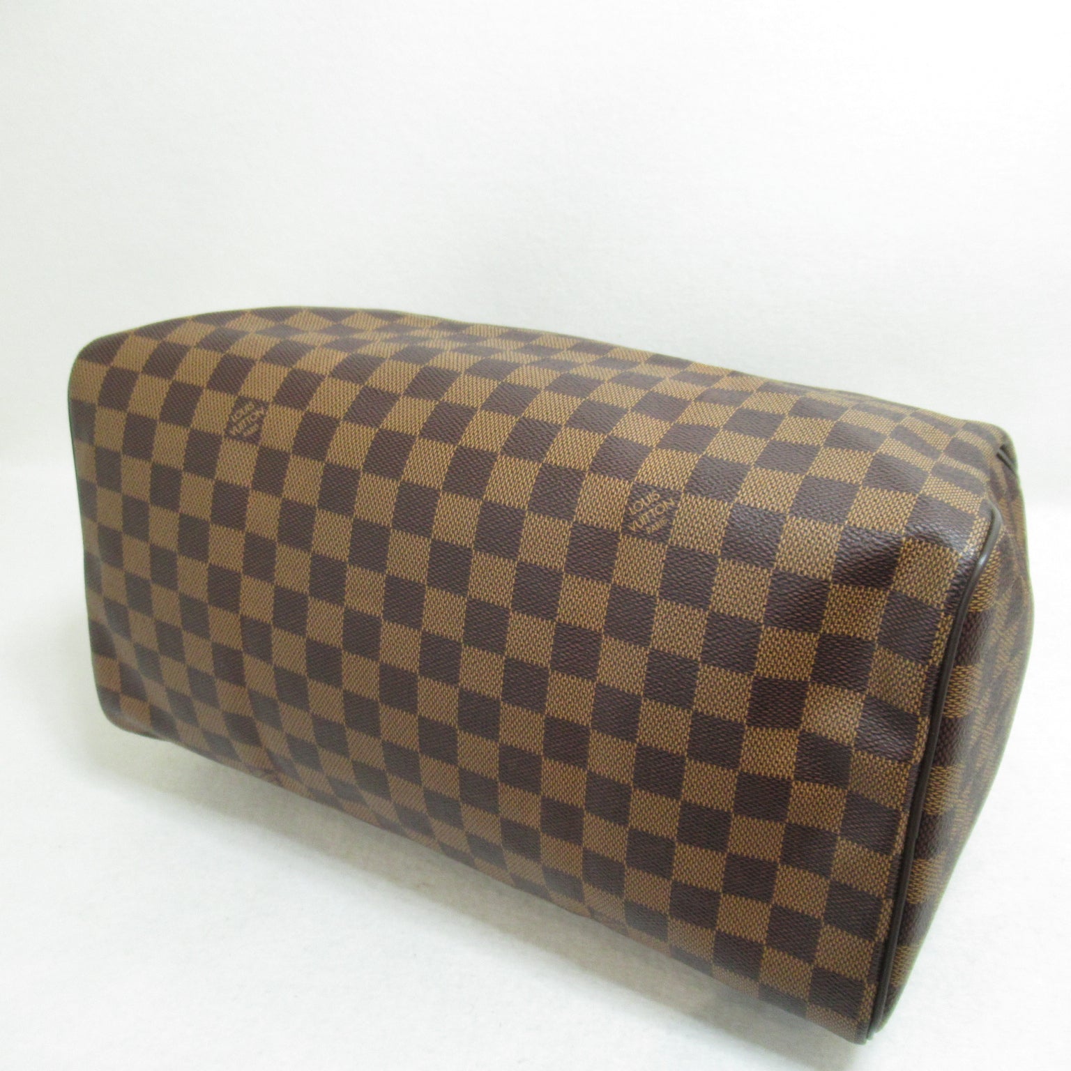 LOUIS VUITTON Damier Speedy 35金扣手挽袋啡色