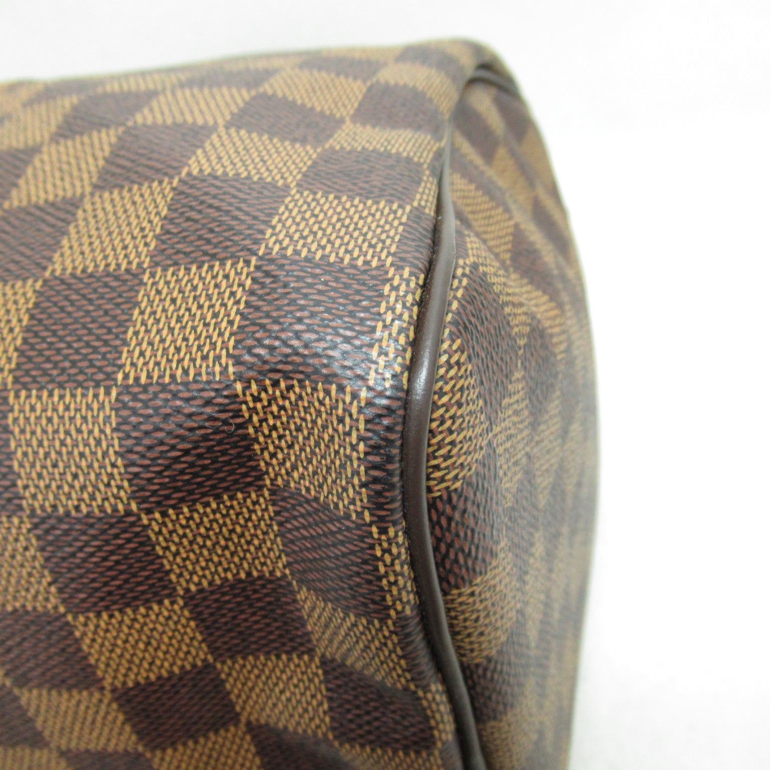 LOUIS VUITTON Damier Speedy 35金扣手挽袋啡色