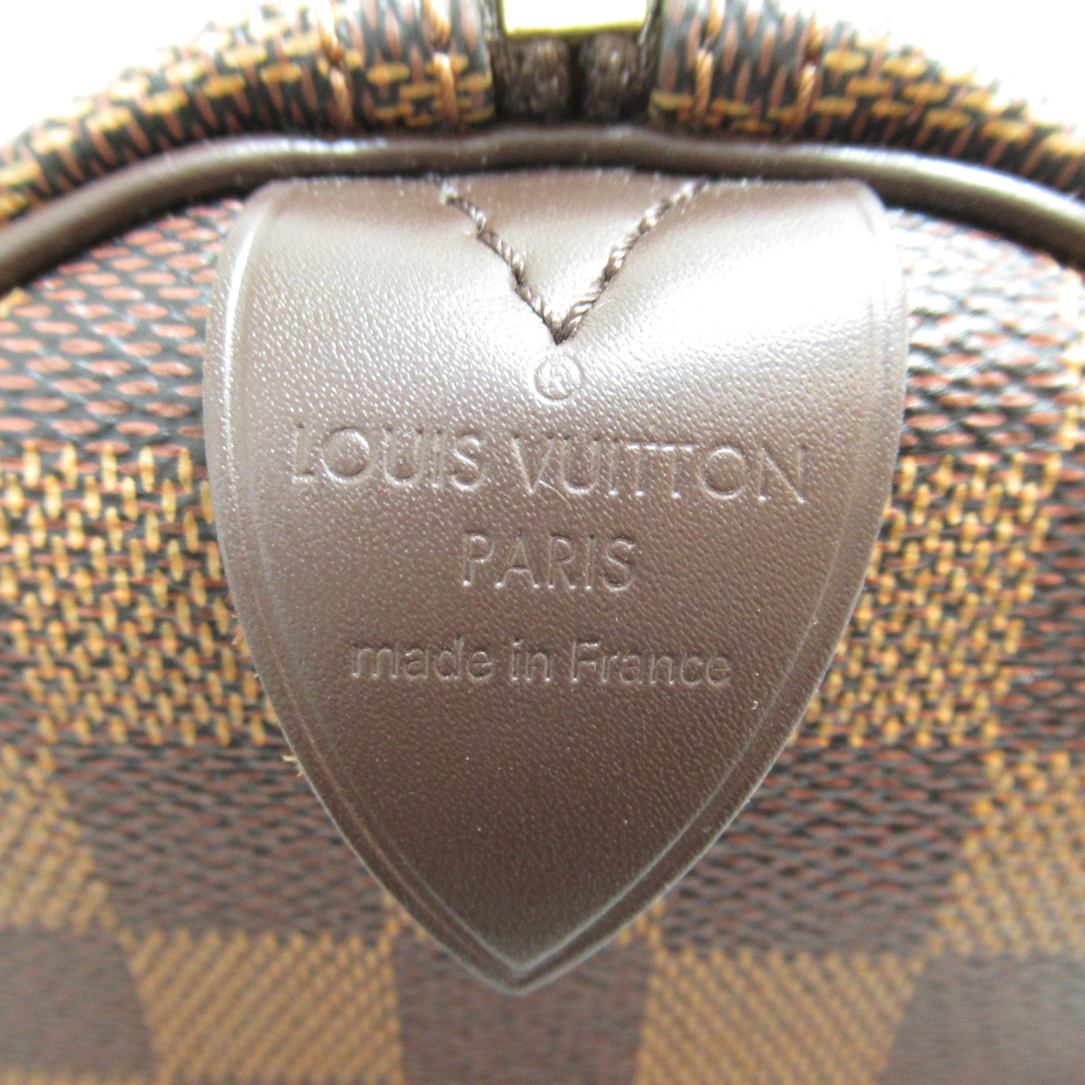 LOUIS VUITTON Damier Speedy 35金扣手挽袋啡色