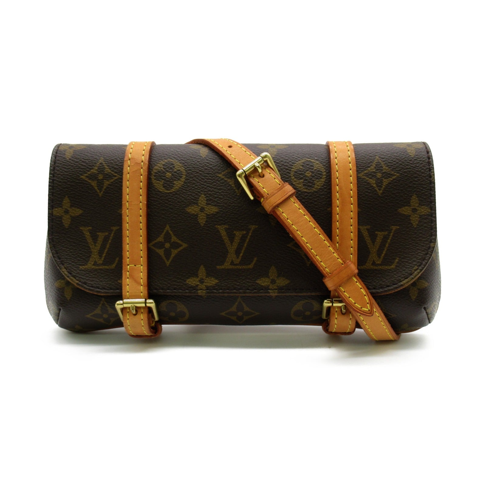 LOUIS VUITTON Monogram Pochette Marelle Pouch金扣肩背袋啡色