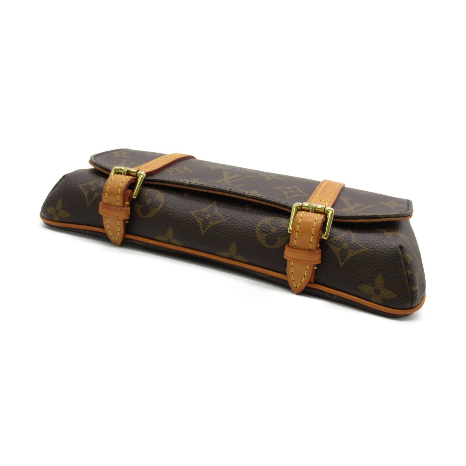 LOUIS VUITTON Monogram Pochette Marelle Pouch金扣肩背袋啡色