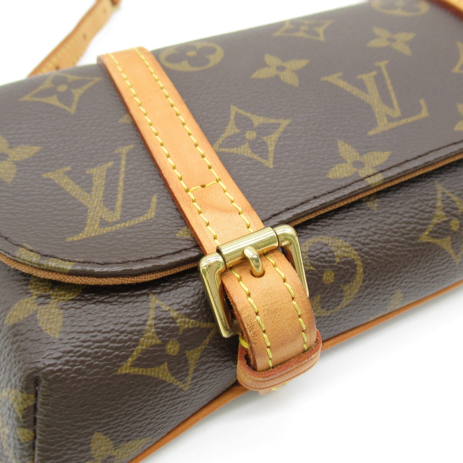 LOUIS VUITTON Monogram Pochette Marelle Pouch金扣肩背袋啡色