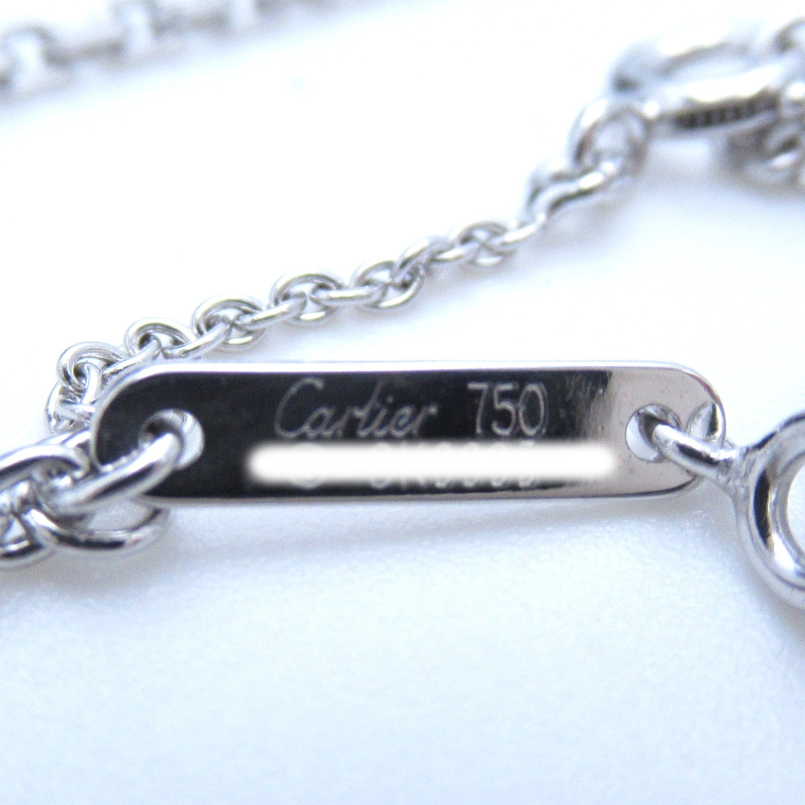 CARTIER 18K白金C Heart Diamond鑽石項鍊銀色