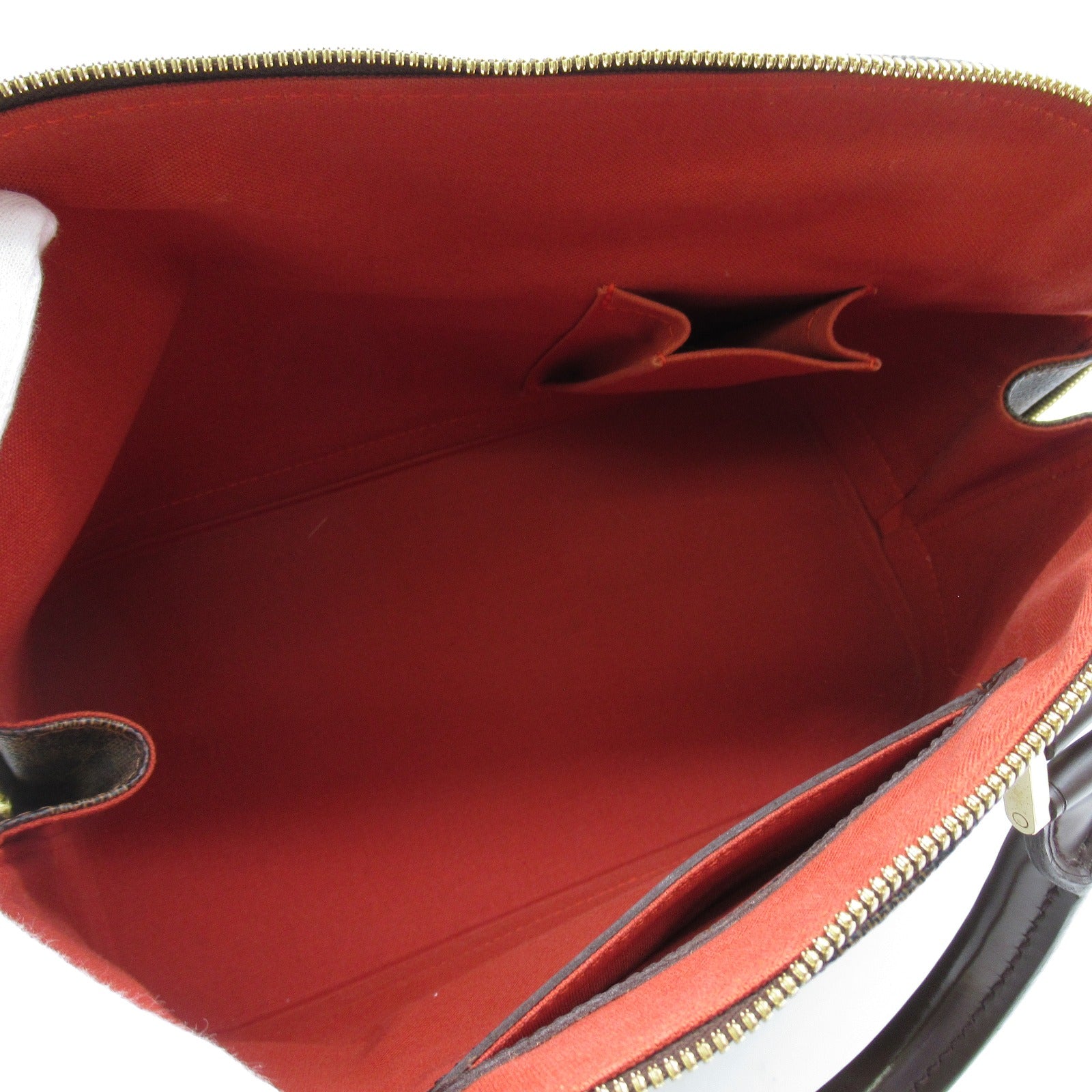 LOUIS VUITTON Damier Alma MM金扣手挽袋啡色