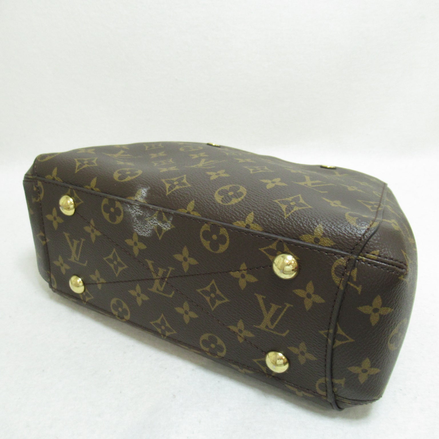 LOUIS VUITTON Monogram Montaigne BB金扣手挽肩背兩用袋啡色